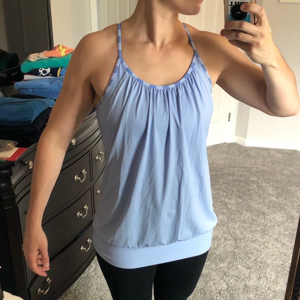 Lululemon “No Limits” tank top with built in bra